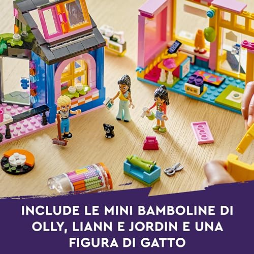 LEGO Friends Boutique Vintage, Giochi Socio-Emotivi per Bambine e Bambini da 6 Anni in su con Negozio Giocattolo di Vestiti alla Moda da Costruire, 3 Mini Bamboline e un Gatto, Idea Regalo 42614 - immagine 4