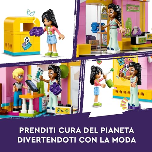 LEGO Friends Boutique Vintage, Giochi Socio-Emotivi per Bambine e Bambini da 6 Anni in su con Negozio Giocattolo di Vestiti alla Moda da Costruire, 3 Mini Bamboline e un Gatto, Idea Regalo 42614 - immagine 5