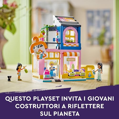 LEGO Friends Boutique Vintage, Giochi Socio-Emotivi per Bambine e Bambini da 6 Anni in su con Negozio Giocattolo di Vestiti alla Moda da Costruire, 3 Mini Bamboline e un Gatto, Idea Regalo 42614 - immagine 6