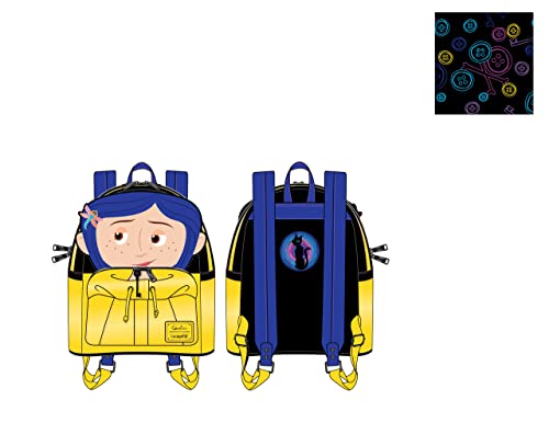 LOUNGEFLY, Mochila Laika Los Mundos de Coraline 26cm Donna, Multi, Taglia unica - immagine 3