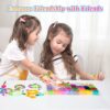 Lanvixo 2500 Pezzi+ Kit Elastici per Braccialetti, 30 Colori Elastico per Braccialetti Bambina con Ganci Telaio in 40 Scatole, Set Braccialetti fai da te Regali per Bambini 6-12 Anni - immagine 6