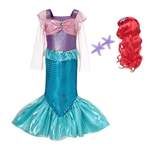 Vestito da principessa a sirena Ariel Costume per bambini ragazze Cosplay  bambini carnevale festa di compleanno vestiti sirena abbigliamento -  AliExpress