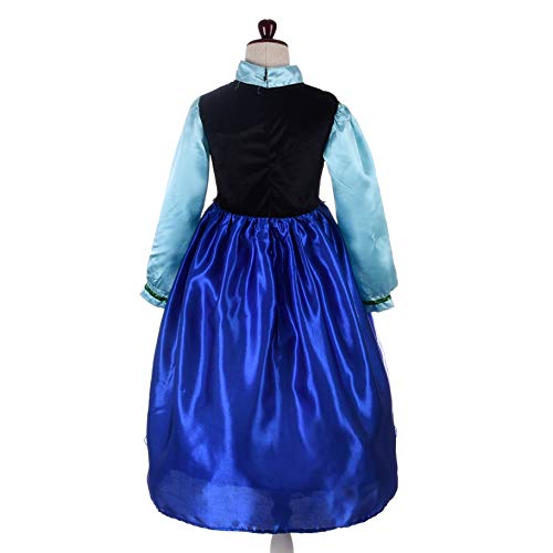 Lito Angels Vestito Costume Regno di Ghiaccio Principessa Anna con Mantello e Accessori per Bambina, Taglia 2-9 Anni - immagine 6