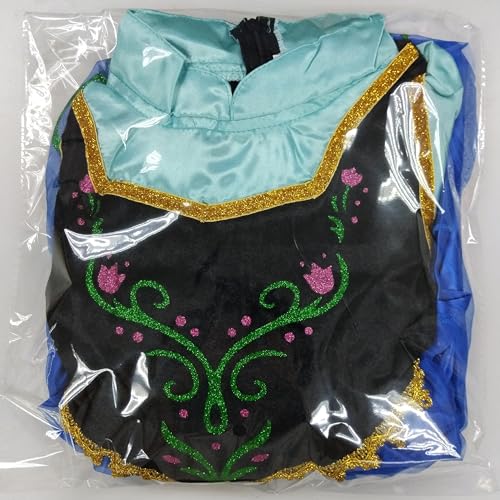 Lito Angels Vestito Costume Regno di Ghiaccio Principessa Anna con Mantello e Accessori per Bambina, Taglia 2-9 Anni - immagine 9