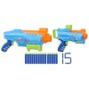 Nerf Elite Jr Ultimate Starter Set, 2 Easy Play Toy Foam Blasters, 15 Nerf Elite Darts, 2 Targets, Kids Outdoor Games (F6369)