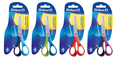 Pelikan Forbici, 13 cm, per Destri, Lame Acciaio Inossidabile, Ottimi per Scuola, Colori Assortiti - immagine 6