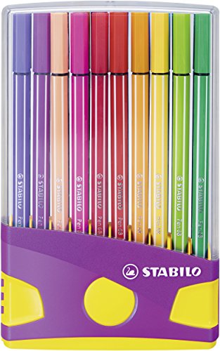 Pennarello Premium - STABILO Pen 68 Colorparade in Lilla - Astuccio da 20 - Colori assortiti - immagine 2