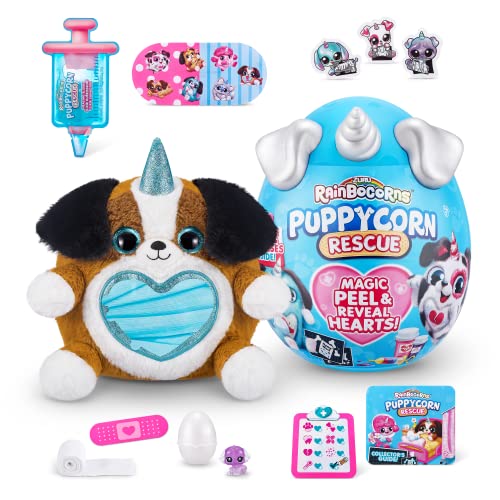 Rainbocorns Puppycorn Rescue Surprise, Barboncino Animale di Peluches da Collezione a Sorpresa, Colore Poodle, 9261A - immagine 6