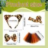 SKHAOVS 4 Pezzi Costumi da Tigre Set,Set di Costumi da Animale,Orecchie di Tigre,Copricapo,Coda, Fiocco e Tutù,per Bambina Costume per Halloween Festa di Carnevale Travestimento - immagine 3