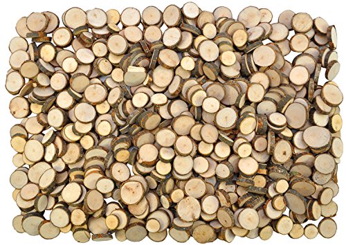 SUNNYSUE, 100-45 -, Dischetti di legno naturale per il fai da te, circa 1000 g