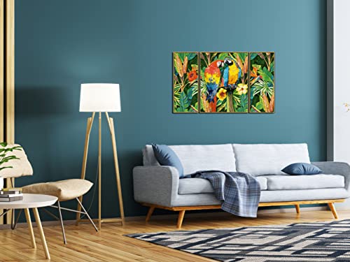 Schipper Numeri, pappagalli nella Foresta pluviale – Immagini da dipingere per Adulti, con Pennello e Colori acrilici, trittico, 50 x 80 cm, Multicolore, 609260853 - immagine 9