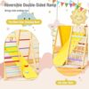 Set triangolo da arrampicata LIFEZEAL 8 in 1 per interni, struttura da arrampicata con scivolo in legno, Scala da arrampicata Altalena e Rocce da arrampicata, giochi per bambini da 3 anni - immagine 6