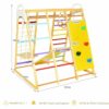Set triangolo da arrampicata LIFEZEAL 8 in 1 per interni, struttura da arrampicata con scivolo in legno, Scala da arrampicata Altalena e Rocce da arrampicata, giochi per bambini da 3 anni - immagine 10