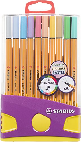 Stabilo – ColorParade astuccio con 20 pennarelli a punta – Colori assortiti di cui 10 tonalità pastello - immagine 3