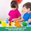 Venditer Giochi Montessori 2 3 4 5 Anni, Dinosauro Giocattolo per Bambini Giochi Educativi, Giocattoli Dinosauri, Il Colore e la classificazione, Giocattoli Educativi Regalo Compleanno per Bambini - immagine 4