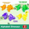 Venditer Giochi Montessori 2 3 4 5 Anni, Dinosauro Giocattolo per Bambini Giochi Educativi, Giocattoli Dinosauri, Il Colore e la classificazione, Giocattoli Educativi Regalo Compleanno per Bambini - immagine 7