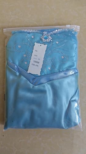 Gridamea Vestito Elsa Frozen Bambina-Costume Anna Ghiaccio Abito da Principessa con Corona/Bacchetta/Guanti/Treccia/Orecchini/Anello per Bambini Compleanno, Halloween, Feste, Cosplay - immagine 8