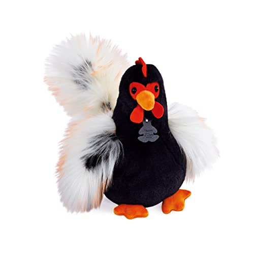 Histoire d'ours - Les champêtres Chics - Le Coq'rico - Peluche Gallo - Nero - 26 cm - Regalo Nascita - HO3216