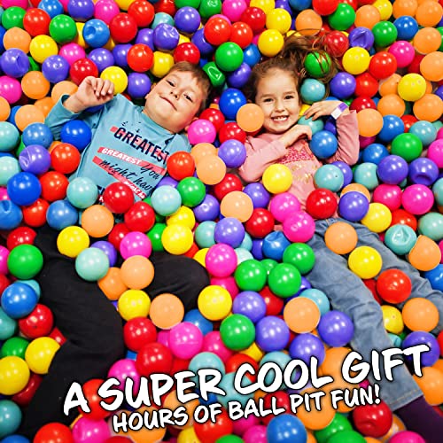 KreativeKraft Palline Colorate per Bambini Palline per Bambini 6 cm Palline Per Piscina Bambini Palline Morbide Sensoriali Neonato Palline di Plastica Box Cesta Tenda - immagine 3