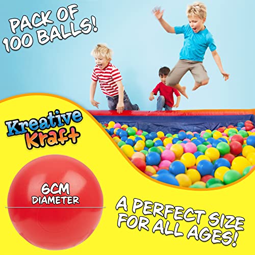 KreativeKraft Palline Colorate per Bambini Palline per Bambini 6 cm Palline Per Piscina Bambini Palline Morbide Sensoriali Neonato Palline di Plastica Box Cesta Tenda - immagine 4