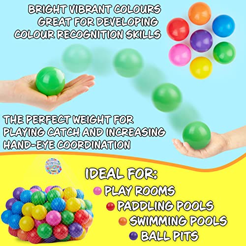 KreativeKraft Palline Colorate per Bambini Palline per Bambini 6 cm Palline Per Piscina Bambini Palline Morbide Sensoriali Neonato Palline di Plastica Box Cesta Tenda - immagine 7