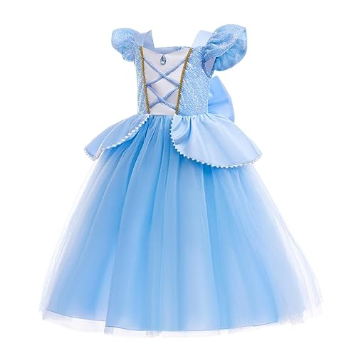 Lito Angels Vestito Costume da Principessa con Accessori per Bambina Ragazza Taglia 2-10 Anni, Cenerentola/Belle - immagine 4