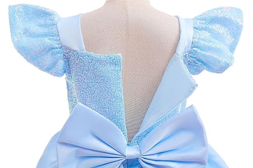 Lito Angels Vestito Costume da Principessa con Accessori per Bambina Ragazza Taglia 2-10 Anni, Cenerentola/Belle - immagine 6