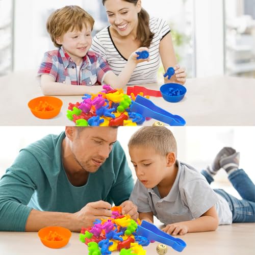 ZZQVIP Giochi Montessori 3 4 5 6 Anni, 36 Pezzi Giocattoli di Classificazione dei Colori degli Animali con Tazze, Clip e Dadi, Abilità Motorie Giocattolo per Bambini Regalo Ragazzo Ragazza 3-5 Anni - immagine 4