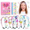 ZZQVIP Kit Accessori Capelli Bambina per La Creazione di Cerchietti per Capelli, DIY Lavoretti Creativi Regalo & Giochi Bambina 5 6 7 8 9 10 11 12 Anni Femmina（Unicorno & Sirene）