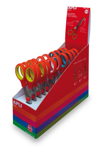 Apli - Forbici per bambini, colori assortiti, confezione da 12