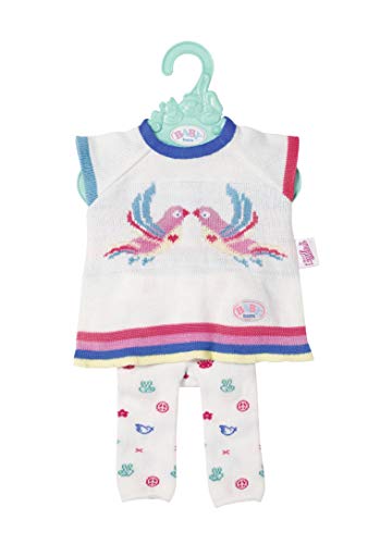 BABY born Strickkleidset 43cm Babyborn Trend-Set di Vestiti a Maglia, 43 cm, Colore Rosa, Bianco, 826966
