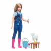 Barbie Carriere Veterinaria 65° Anniversario, Set con Bambola bionda e agnellino con Le Orecchie Che Si muovono, 10 Accessori a Tema Inclusi, Giocattolo per Bambini, 3+ Anni, HRG42