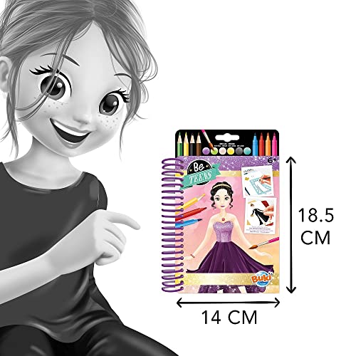 Buki France- Be Teens Glitters-Unicorno Gioco Pittura Diamanti, Colore, DP002 & Blocco Moda Abiti da Sera, CM102 - immagine 8