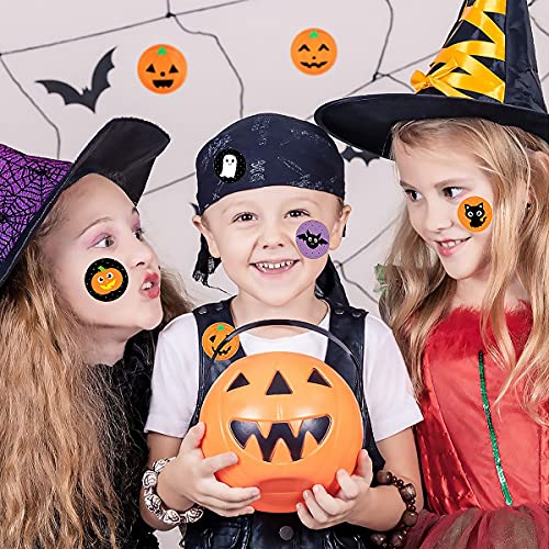 Byhoo Adesivi di Halloween per Bambini, 1000 Pezzi Byhoo Halloween Pumpkin Bat Spider Stickers Roll, 16 Colori e Disegni Vivaci, Busta sigilli Paster per Decorazioni per Feste di Halloween - immagine 4