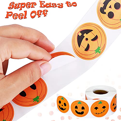 Byhoo Adesivi di Halloween per Bambini, 1000 Pezzi Byhoo Halloween Pumpkin Bat Spider Stickers Roll, 16 Colori e Disegni Vivaci, Busta sigilli Paster per Decorazioni per Feste di Halloween - immagine 6