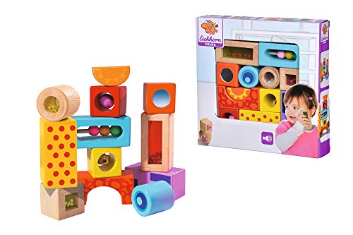 Eichhorn - 12 mattoncini in legno colorati che fanno rumore, per bambini e bambini dai 12 mesi in su, giocattolo in legno - immagine 2