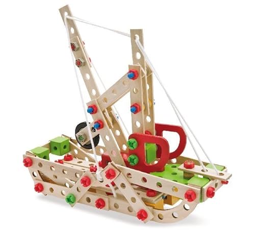 Eichhorn- EH, Hubschrauber Constructor-Elicottero in Legno Versatile, 225 Pezzi, 5 Diverse Costruzioni, Multicolore, 100039098 - immagine 15