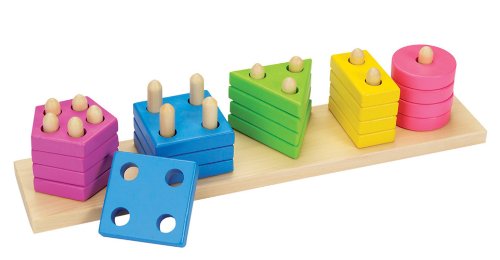 Goki - Formine di Legno Colorate, con Sostegno