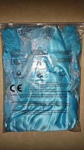 Gridamea Vestito Elsa Frozen Bambina-Costume Anna Ghiaccio Abito da Principessa con Corona/Bacchetta/Guanti/Treccia/Orecchini/Anello per Bambini Compleanno, Halloween, Feste, Cosplay - immagine 25