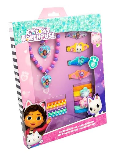 Joy Toy- Gabby's Dollhouse Accessori per Capelli e Collana e Braccialetto, Multicolore, 23879