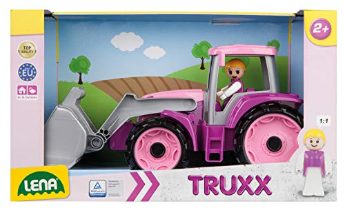 Lena 04452 TRUXX - Tractor con escavatore per auto da 2 anni in su, colore: rosa e lilla - immagine 5