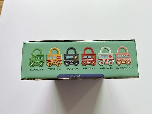 Macchina Giocattolo con Chiave e Serratura, Montessori Giocattolo per Bambini, Treno Montaggio Giochi Bambino Educativi Sensoriali, Motricità Fine Regalo di Natale per Ragazzo Ragazza 2 3 4 Anni - immagine 14