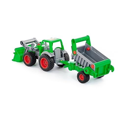 Polesie Polesie8718 - Trattore tecnico agricoltore con caricatore frontale e rimorchio, multicolore - immagine 7
