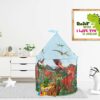 relaxdays Tenda per Bambini con Dinosauri, Casetta Giocattolo per la Cameretta & Il Giardino, Indoor & Outdoor, Colorato, Multicolore, 10035296 - immagine 3