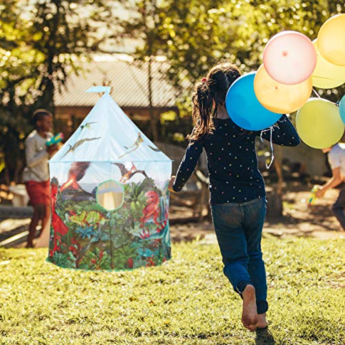 relaxdays Tenda per Bambini con Dinosauri, Casetta Giocattolo per la Cameretta & Il Giardino, Indoor & Outdoor, Colorato, Multicolore, 10035296 - immagine 4
