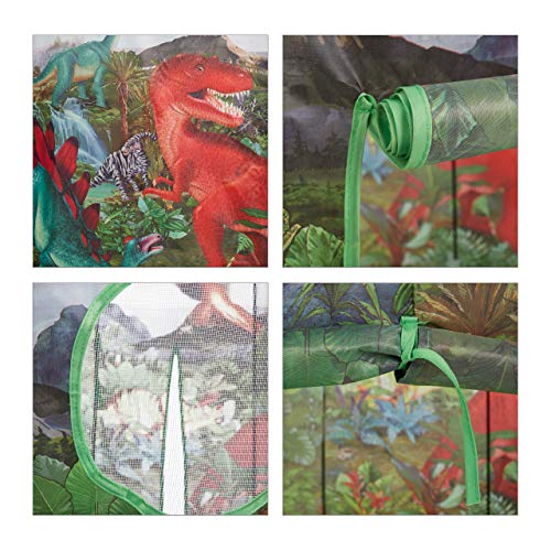 relaxdays Tenda per Bambini con Dinosauri, Casetta Giocattolo per la Cameretta & Il Giardino, Indoor & Outdoor, Colorato, Multicolore, 10035296 - immagine 8