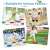 11 Pezzi Stone Balance,Stepping Stones for Kids Antiscivolo per Interni ed Esterni,Percorso Equilibrio Bambini Promuove la Coordinazione dell'Equilibrio e la Forza per i Bambini dai 4 agli 8 Anni - immagine 8