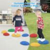 11 Pezzi Stone Balance,Stepping Stones for Kids Antiscivolo per Interni ed Esterni,Percorso Equilibrio Bambini Promuove la Coordinazione dell'Equilibrio e la Forza per i Bambini dai 4 agli 8 Anni - immagine 9
