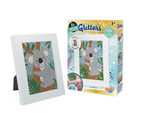 Buki France- Be Teens Glitters-Koala, Colore, DP010, A partire da 7 anni, con Pannello adesivo, Penna con punta in cera. Astuccio, Sacchetti per classificare gli strass, Cornice in legno - immagine 3