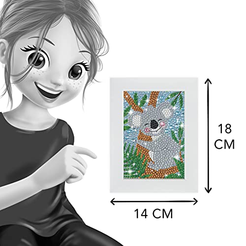 Buki France- Be Teens Glitters-Koala, Colore, DP010, A partire da 7 anni, con Pannello adesivo, Penna con punta in cera. Astuccio, Sacchetti per classificare gli strass, Cornice in legno - immagine 8